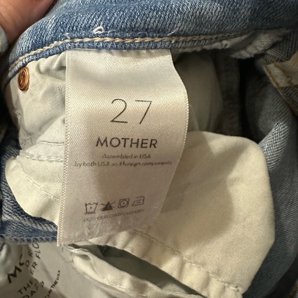 Mother the mid rise dazzler flood sweet petals wash size 27 style 10526-686 - Picture 3 of 11
